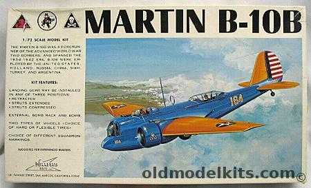 Williams Brothers 1/72 Martin B-10B Bomber (Martin 139)  - 96th Bombardment Squadron / 11th BS / 31st BS, 72-210 plastic model kit